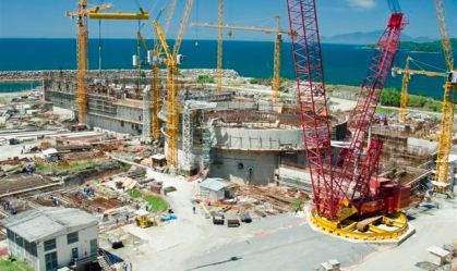 Obras da usina termonuclear Angra 3, em Angra dos Reis (RJ)