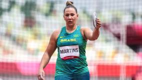 No lançamento de disco feminino, brasileira Fernanda Martins conseguiu a marca de 57.9m, mas ficou em 10ª e acabou eliminada da competição (31/07/2021)
