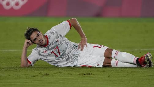 Cordova comemora um de seus gols na goleada de 6 a 3 contra Coreia do Sul