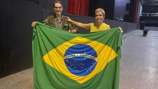 Roberto Jefferson e Cristiane Brasil na convenção do PTB no RJ