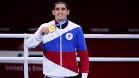 Albert Batyrgaziev, do Comitê Olímpico Russo, foi o campeão olímpico na categoria até 57kg do boxe masculino (05/08/2021)