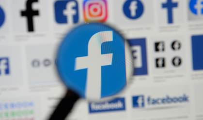 Ilustração com logos do Facebook