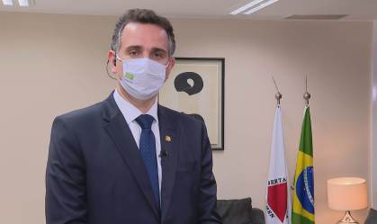 O presidente eleito do Senado, Rodrigo Pacheco (DEM-MG), em entrevista à CNN