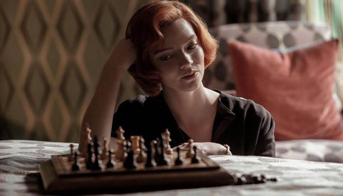 Anya Taylor-Joy em O Gambito da Rainha