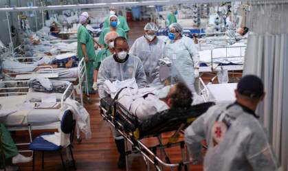 Hospital de campanha para pacientes da Covid-19 em Santo André (SP)