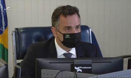 O presidente do Senado, Rodrigo Pacheco (DEM-MG) (13.abr.2021)