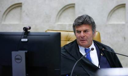 Presidente do STF, ministro Luiz Fux em sessão realizada por videoconferência