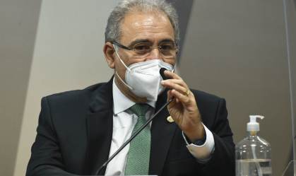 O ministro da Saúde, Marcelo Queiroga, é ouvido em sessão da CPI da Pandemia