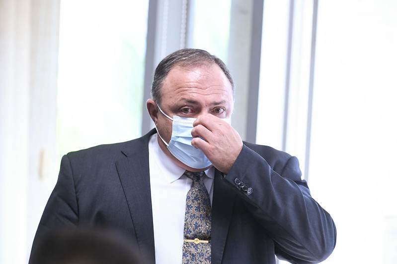 Pazuello durante seu segundo dia de oitivas na CPI da Pandemia Pazuello durante seu segundo dia de oitivas na CPI da Pandemia