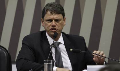 O ministro da Infraestrutura, Tarcísio Freitas