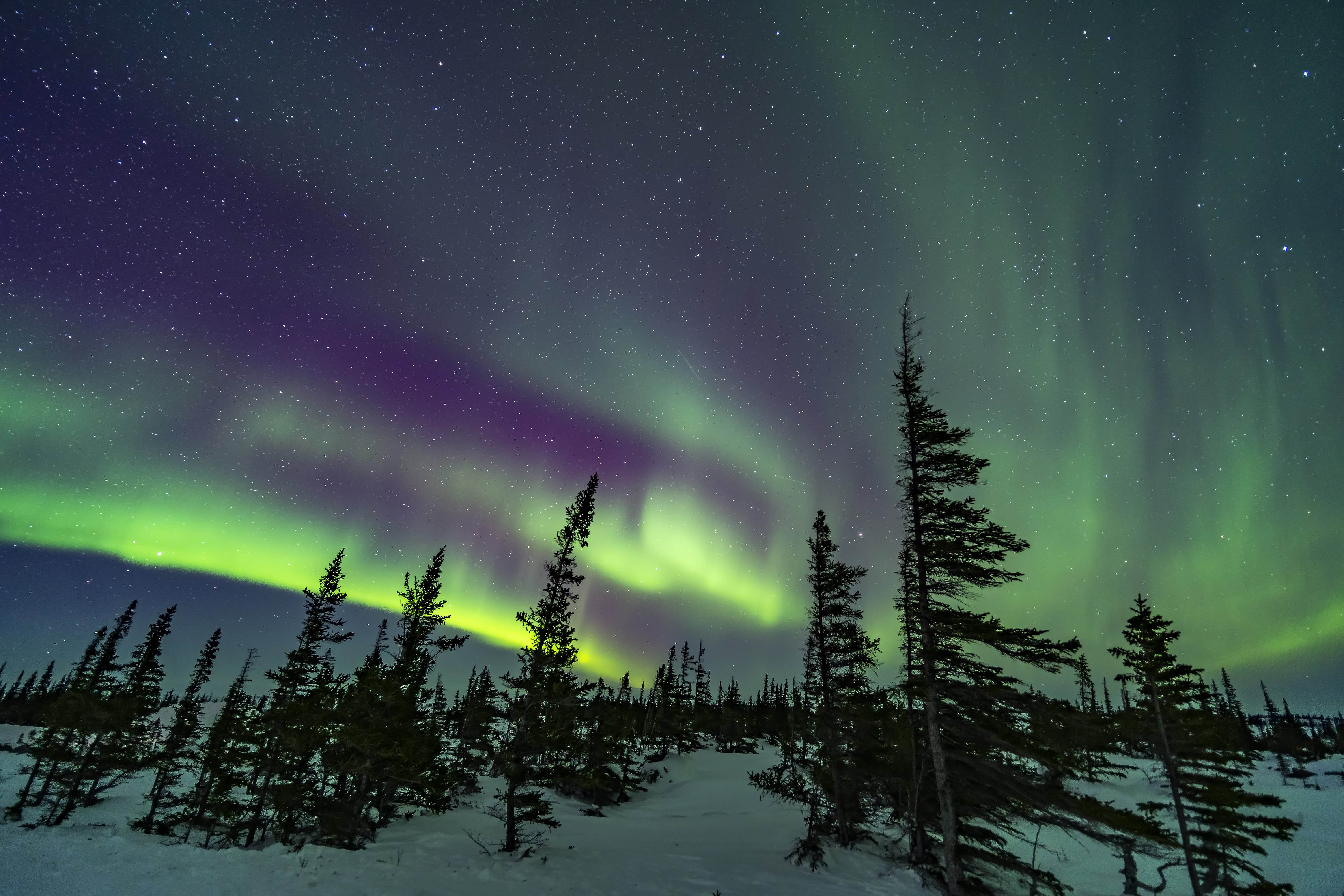 Aurora boreal vista no Canadá Aurora boreal vista no Canadá