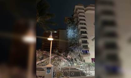 Autoridades do sul da Flórida atenderam a emergência de desabamento parcial