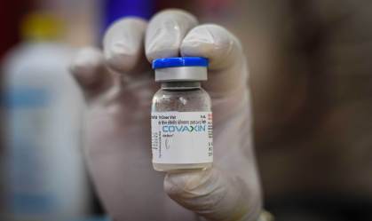 frasco da Covaxin, vacina contra Covid-1