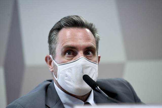 O vendedor Luiz Paulo Dominguetti depõe à CPI da Pandemia nesta quinta-feira (1º O vendedor Luiz Paulo Dominguetti depõe à CPI da Pandemia nesta quinta-feira (1º