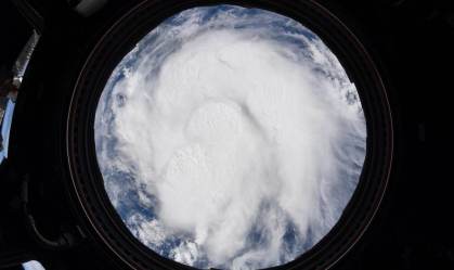 Tempestade Elsa vista do espaço/Divulgação Nasa