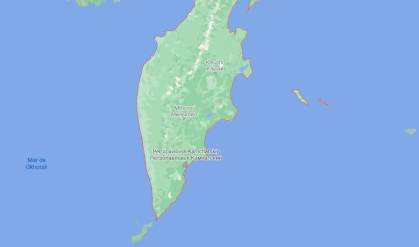 Península de Kamchatka, no extremo leste da Rússia