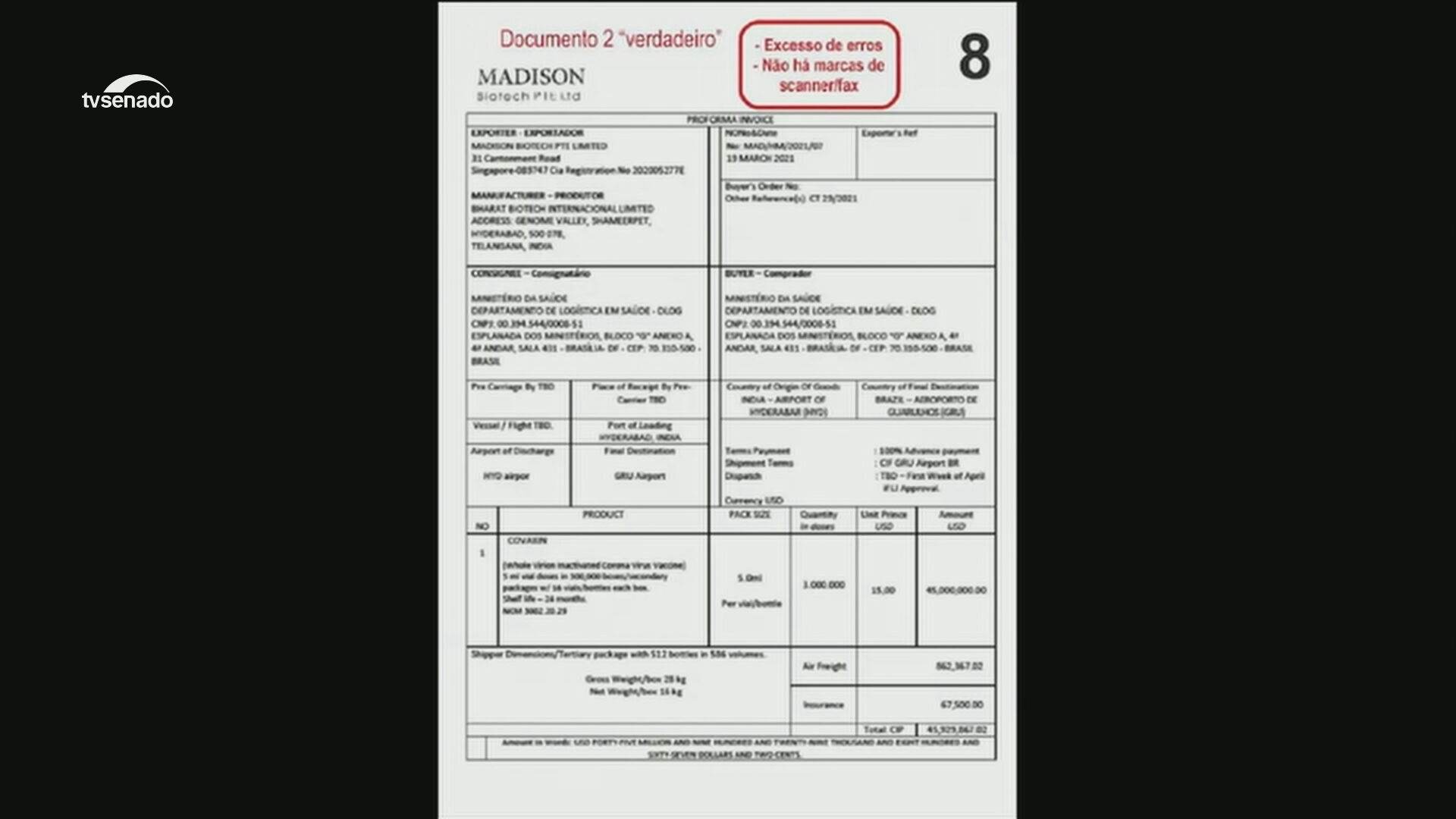 Documentos apresentados pela senadora Simone Tebet (MDB-MS) à CPI da Pandemia