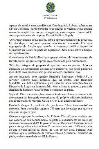 Mandado de prisão de Roberto Dias