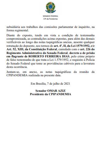 Mandado de prisão de Roberto Dias