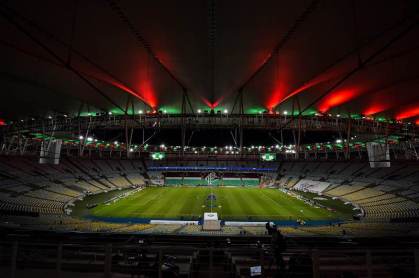 Vista geral do estádio Maracanã, palco da final entre Brasil e Argentina