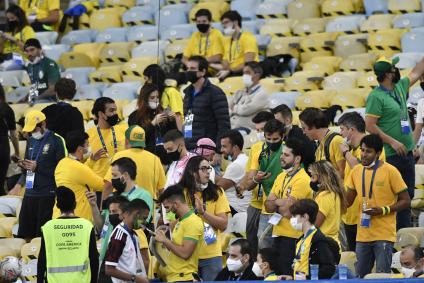 Torcedores no Maracanã durante a final da Copa América