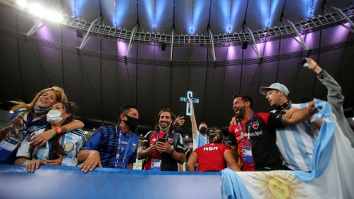 Torcedores da Argentina na final da Copa América