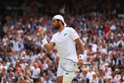 Matteo Berrettini in the Wimbledon Tournament final this Sunday (11)