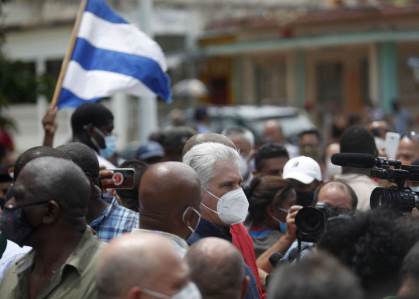 O presidente cubano Miguel Diaz-Canel