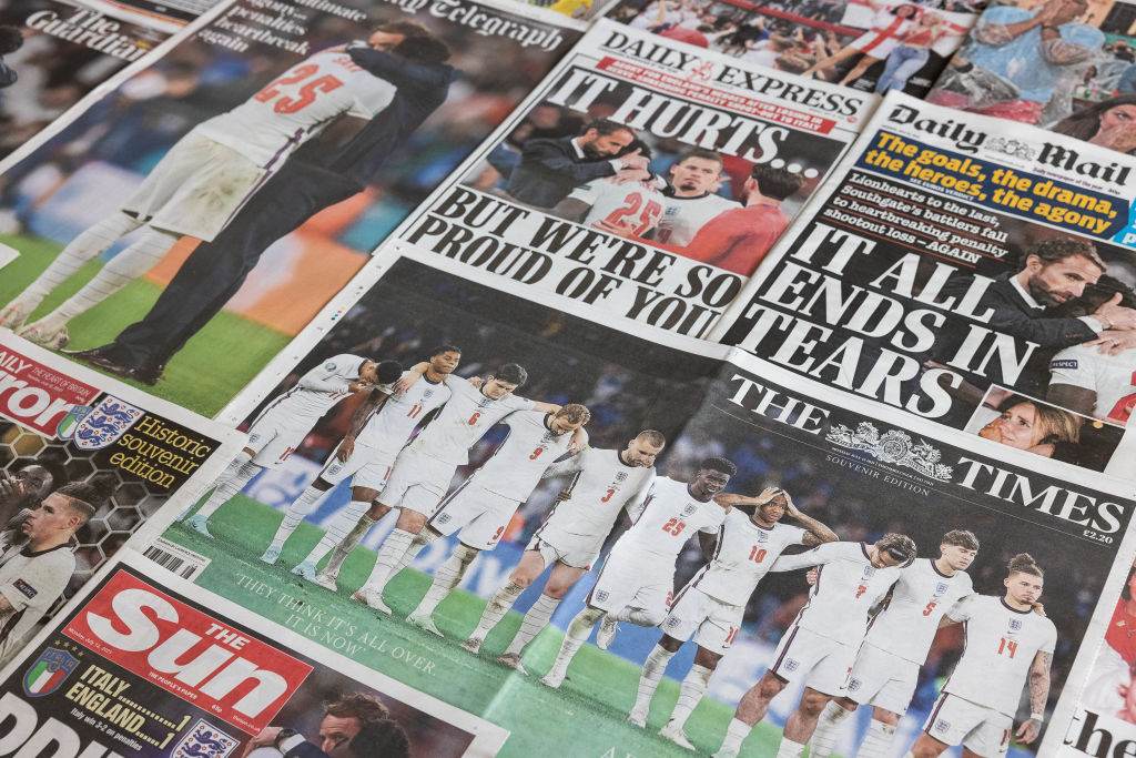 Jornais britânicos repercutem derrota da Inglaterra frente à Itália na Eurocopa