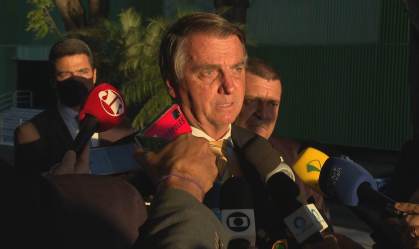 O presidente Jair Bolsonaro (sem partido) em entrevista coletiva