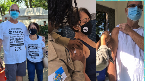 Casal é proibido de receber vacina com camisa contra presidente Bolsonaro no RJ