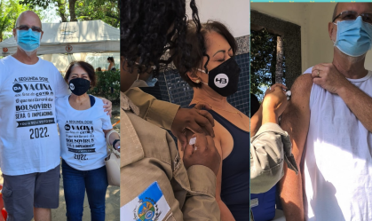 Casal é proibido de receber vacina com camisa contra presidente Bolsonaro no RJ