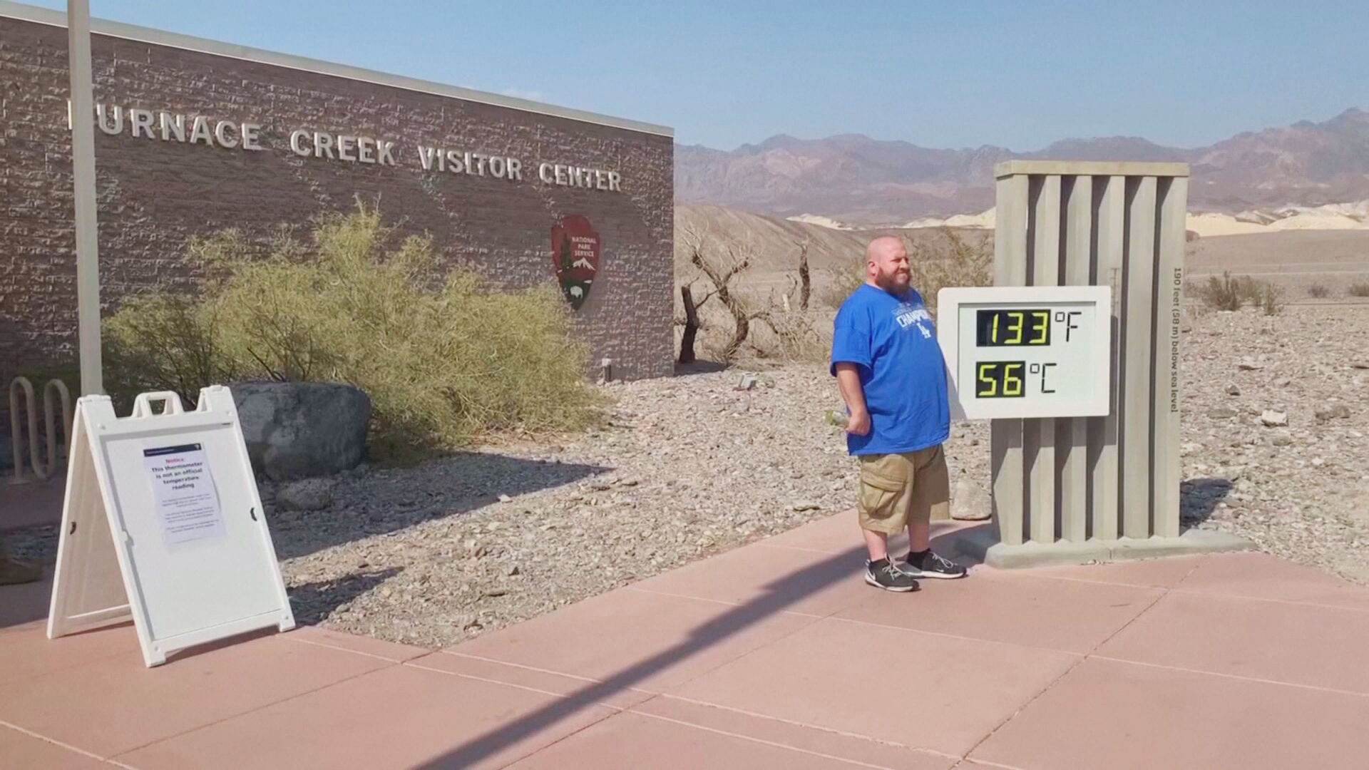 Termômetros alcançaram 56°C no Vale da Morte, na Califórnia Termômetros alcançaram 56°C no Vale da Morte, na Califórnia