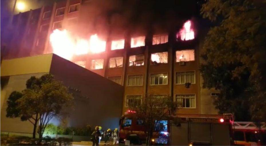 Incêndio no prédio da Secretaria de Segurança Pública, em Porto Alegre (14/07/21 Incêndio no prédio da Secretaria de Segurança Pública, em Porto Alegre (14/07/21