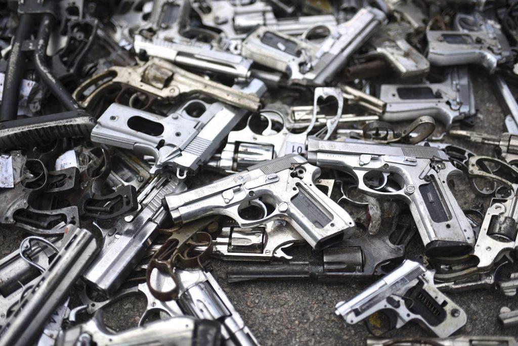 Armamento apreendido pela polícia do Rio de Janeiro 