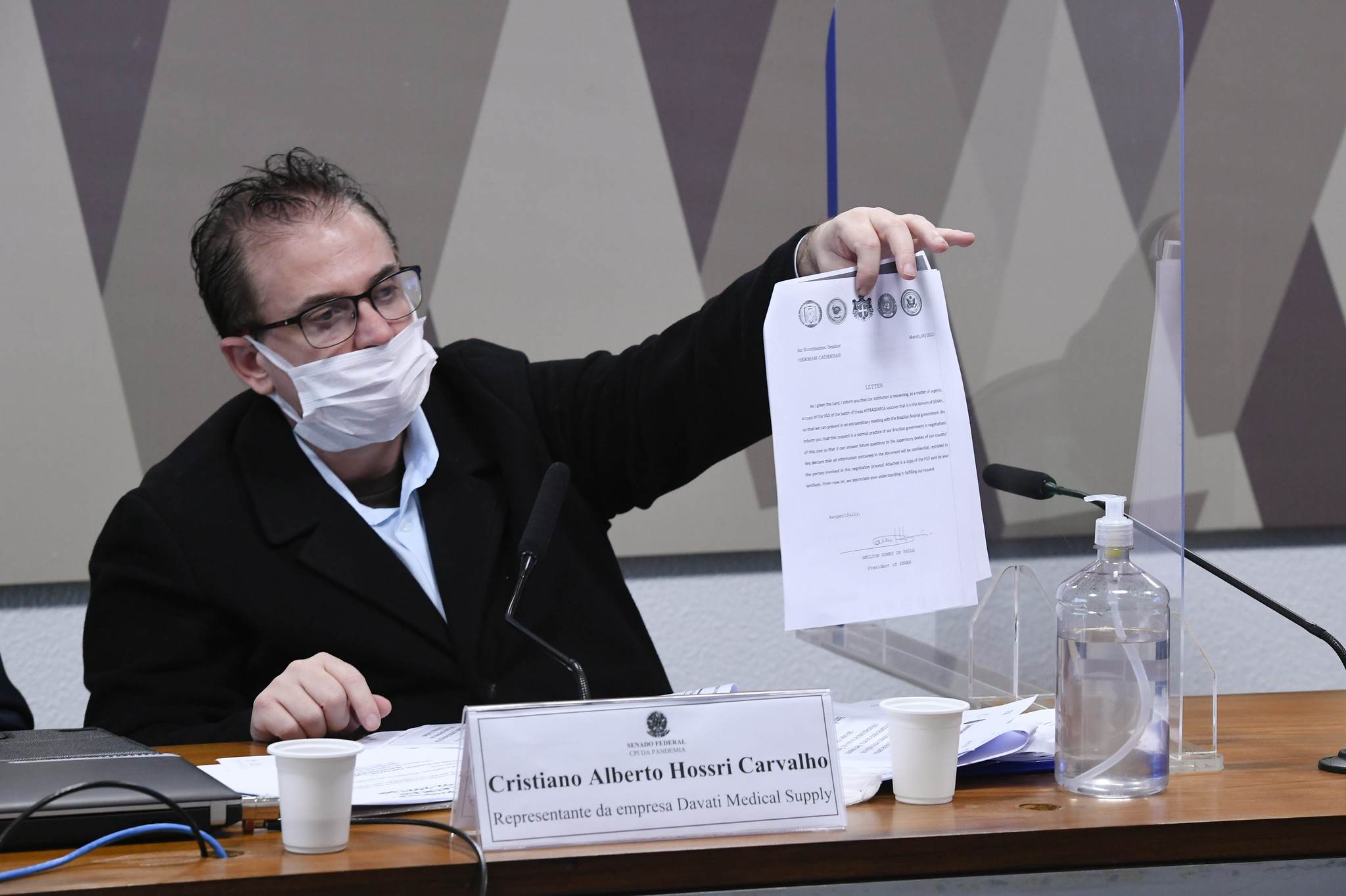 Cristiano Carvalho, representante da empresa Davati Medical Supply