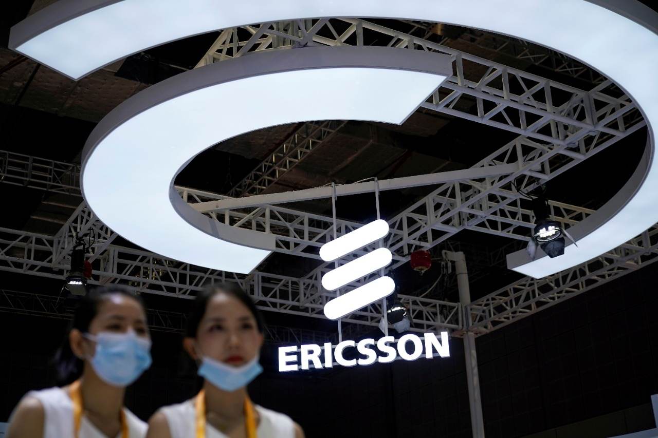 Logo da Ericsson em Xangai, China 5/11/2020 