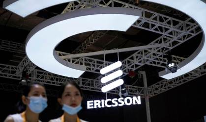 Logo da Ericsson em Xangai, China 5/11/2020 