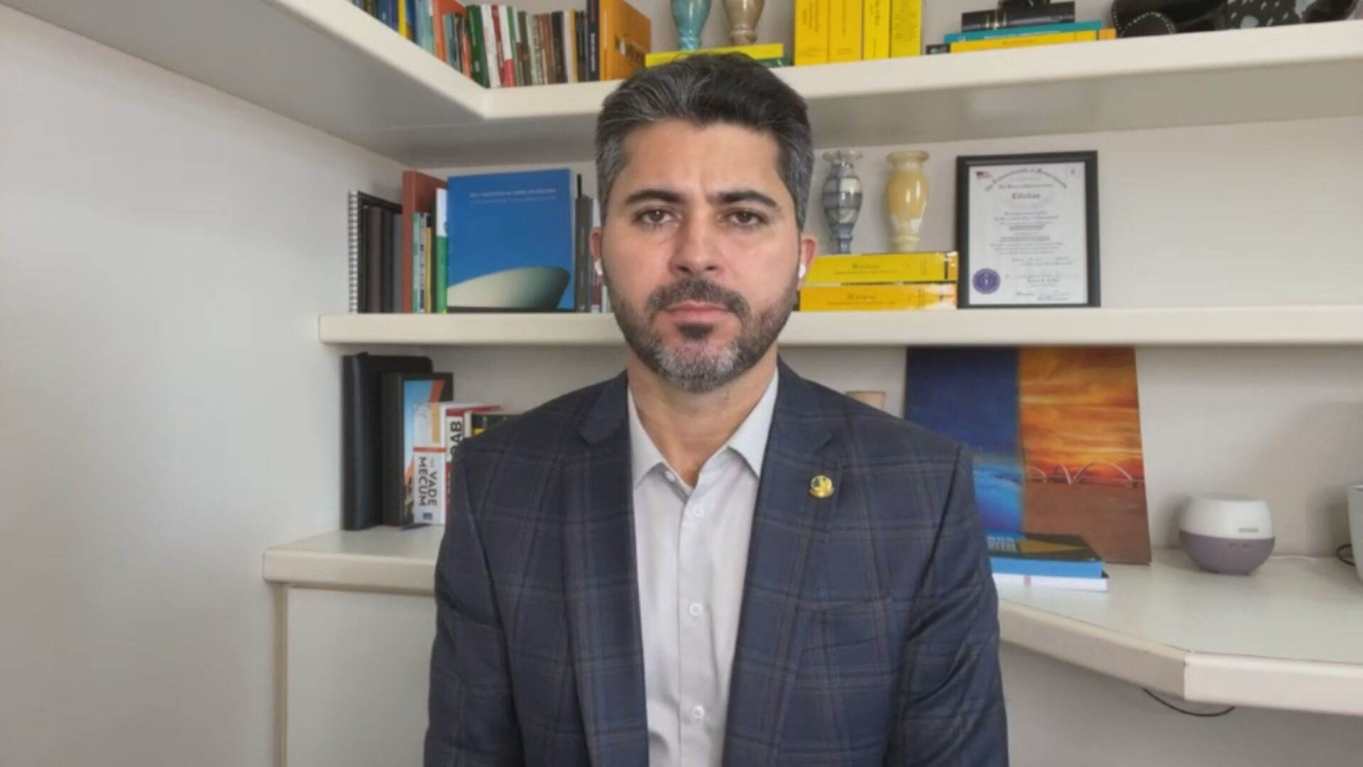 Senador titular da CPI da Pandemia Marcos Rogério (DEM-RO) em entrevista à CNN Senador titular da CPI da Pandemia Marcos Rogério (DEM-RO) em entrevista à CNN