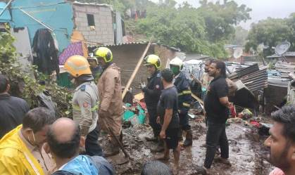 Deslizamento em Mumbai, na Índia