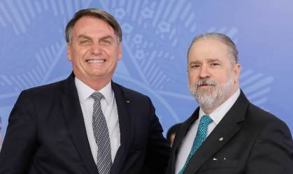 Presidente Jair Bolsonaro e Augusto Aras, procurador-geral da República