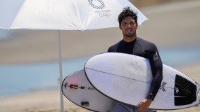 Gabriel Medina também aproveitou a quinta-feira para treinar em Tóquio