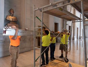 Trabalhadores no Capitólio do Tennessee