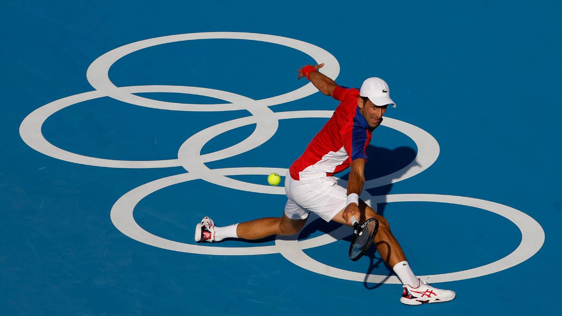 Djokovic em ação na estreia nas Olimpíadas de 2020