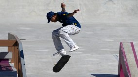 Brasileiro Gustavo Felipe abriu a competição do skate nas Olimpíadas
