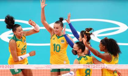Brasil passou fácil pela Coreia do Sul na estreia do vôlei feminino