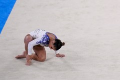 Flávia Saraiva sente dores ao competir no solo da ginástica nas Olimpíadas