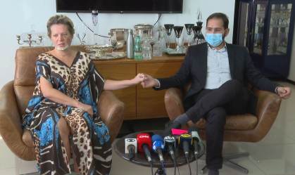 A deputada federal Joice Hasselmann (PSL-SP) e o marido Daniel França (25.Jul.21
