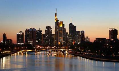 Distrito financeiro de Frankfurt, Alemanha 