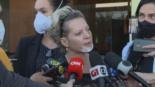 Deputada federal Joice Hasselmann (PSL-SP) falou com a imprensa